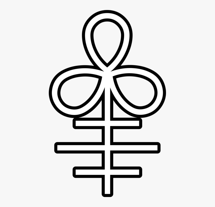 Alchemical Symbol Cross Ankh Clip Art - Satanic Cross Transparent