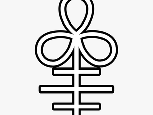 Alchemical Symbol Cross Ankh Clip Art - Satanic Cross Transparent