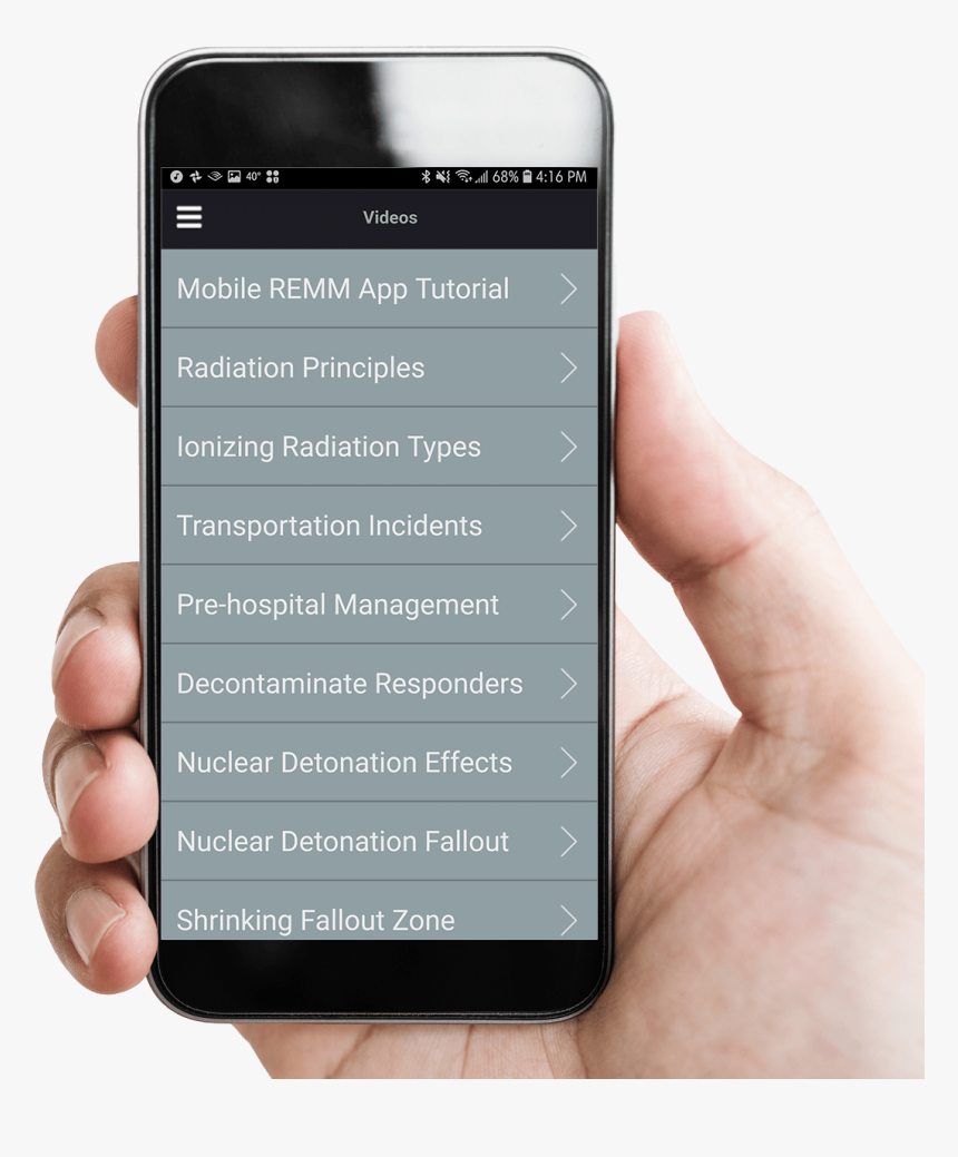 Hand Holding A Mobile Phone With Remm App Displaying - Mobile Phone With Hand Transparent Free