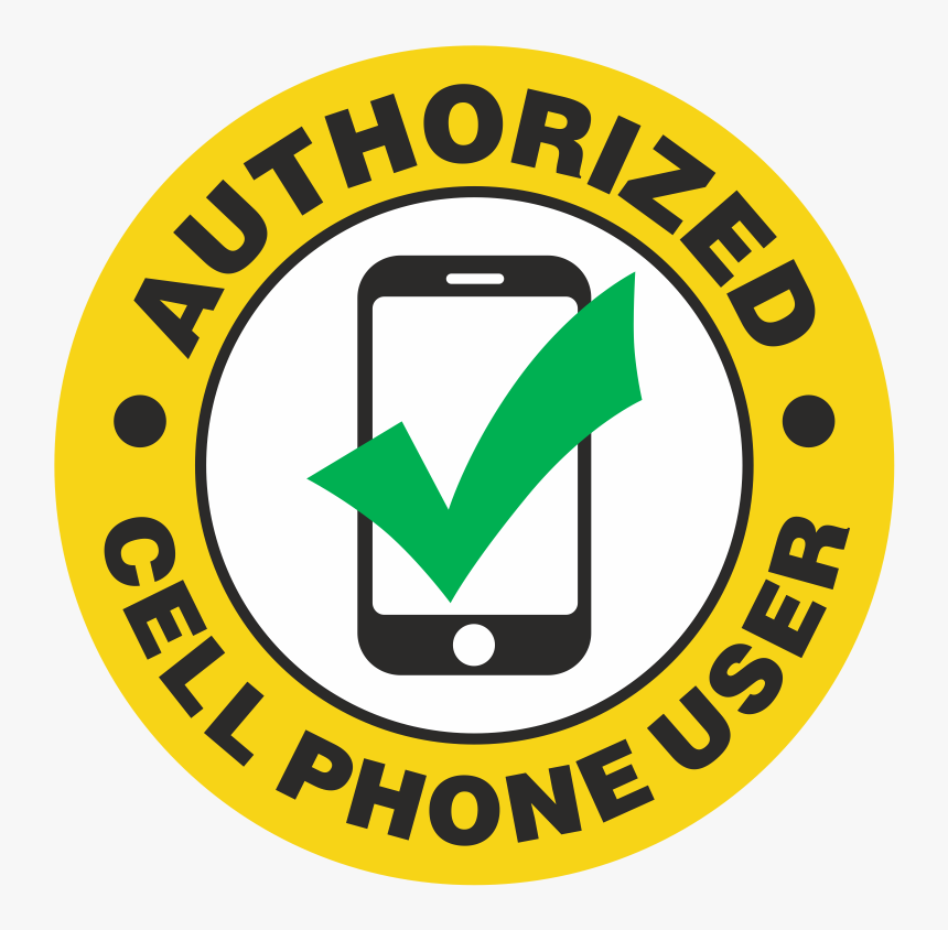 Authorized Cell Phone User Hard Hat Decals - Erin-s Isle Gaa Club