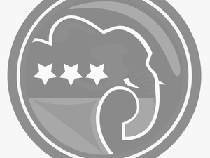 Republican Elephant Animal Free Black White Clipart - Republican Party Logo Transparent