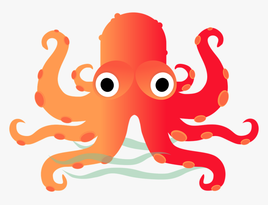 Transparent Octopus Clip Art - รูป การ์ตูน หมึก น่า รัก