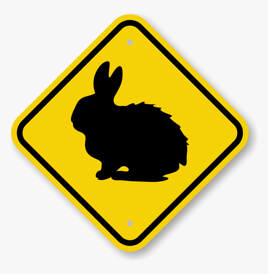 Rabbit Graphic Crossing Sign - C