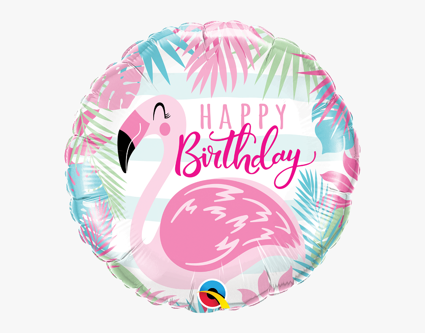 Transparent Pink Flamingos Clipart - Happy Birthday Pink Flamingo
