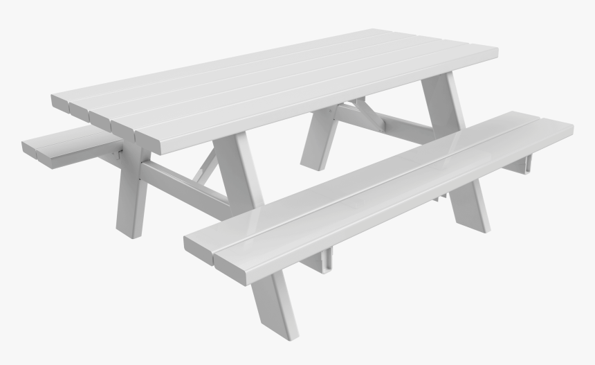 Outdoor-bench - White Picnic Table Transparent