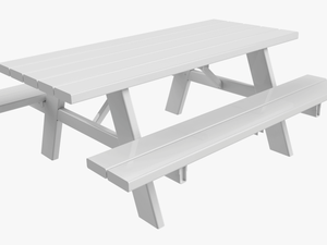 Outdoor-bench - White Picnic Table Transparent