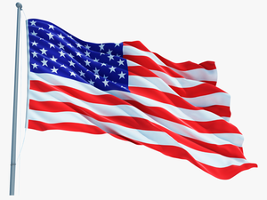 America Flag Png Transparent Image - Transparent American Flag On Pole Png