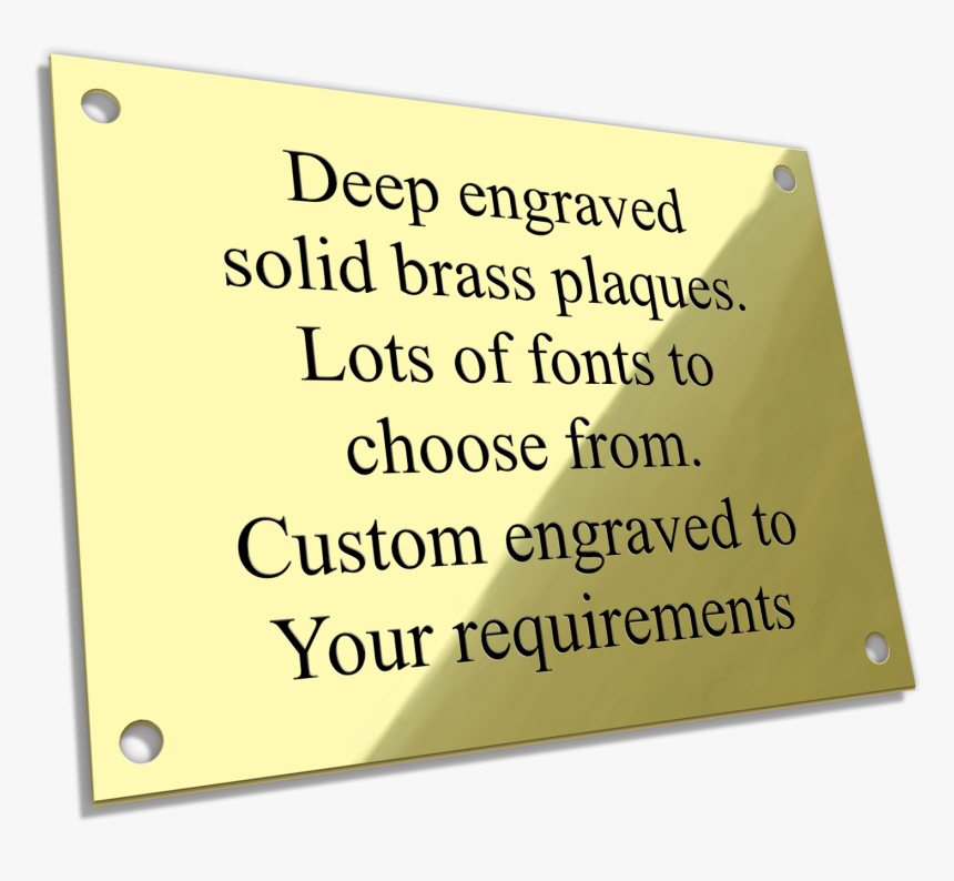 Transparent Plaque Png - Engrave
