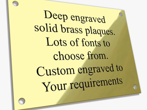 Transparent Plaque Png - Engraved Brass Plaques