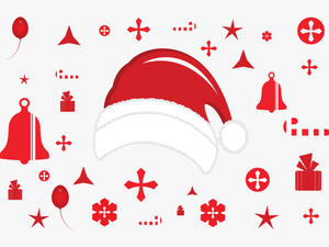 Christmas And New Year Background Icons Set - Vector Graphics