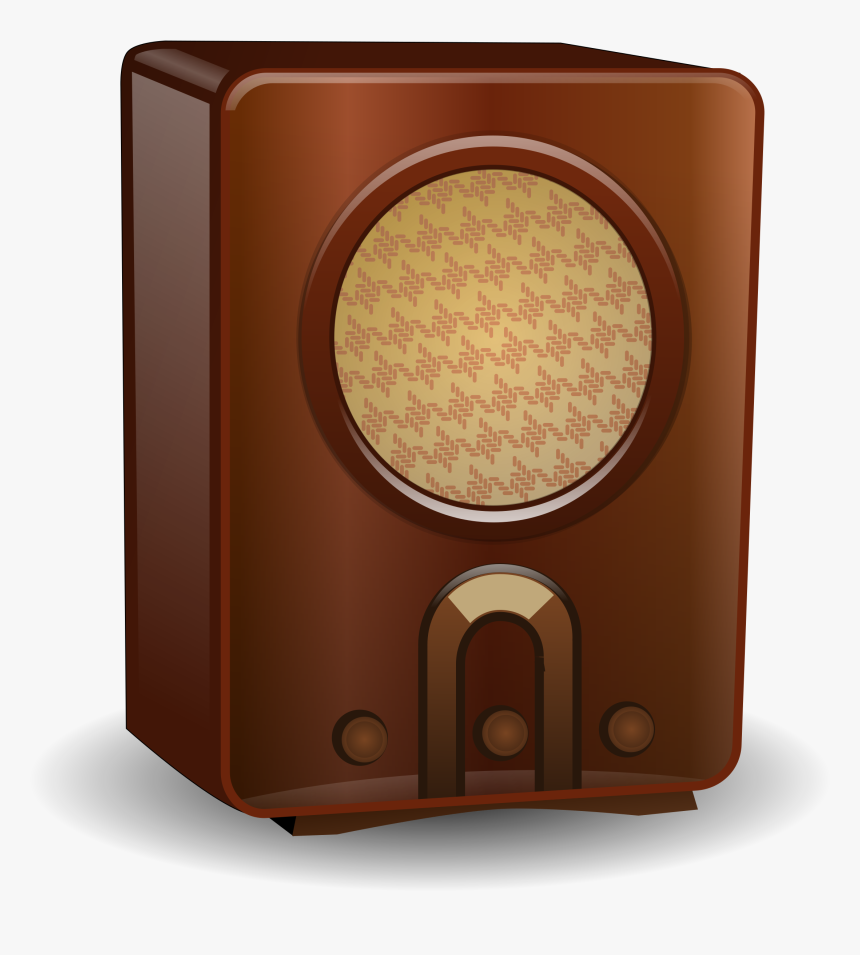Old Radio Vector Drawing - Old Time Radio Clipart