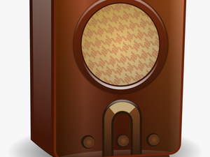 Old Radio Vector Drawing - Old Time Radio Clipart