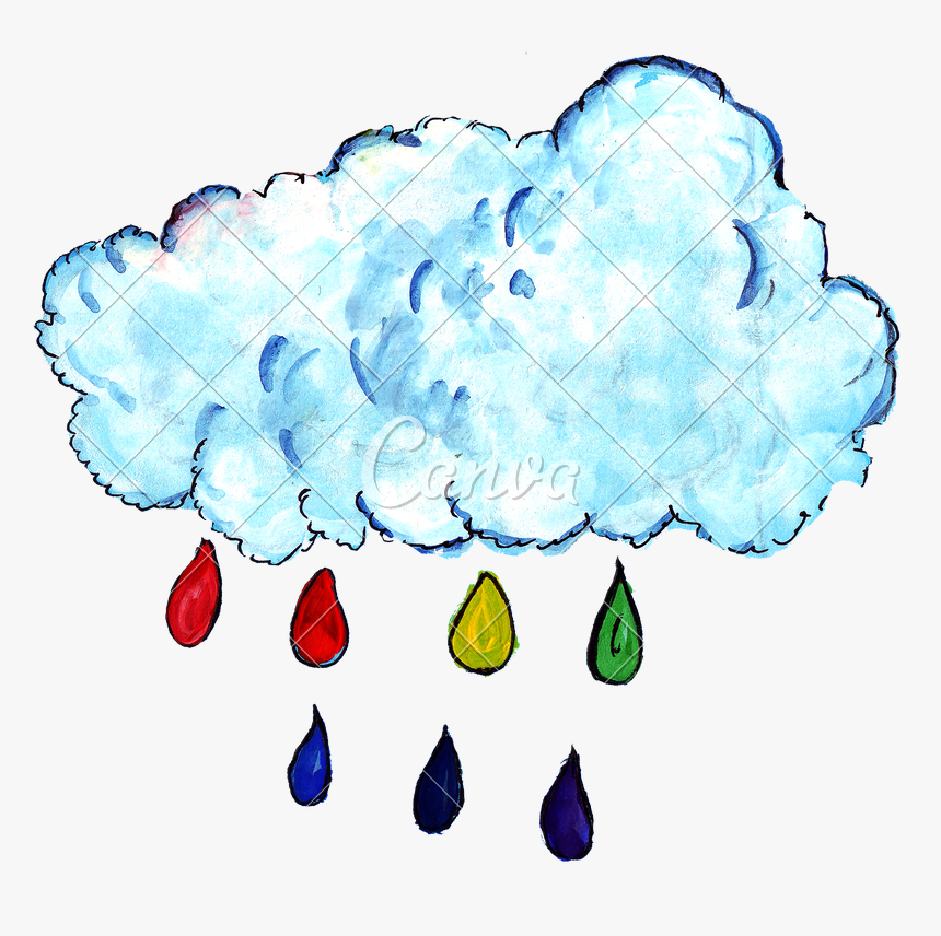 Drawing Cloud Rainbows - Cloud Drawing With Rainbow