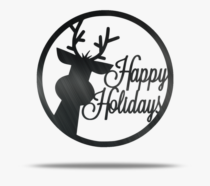 Happy Holidays Reindeer Steel Wall Sign
