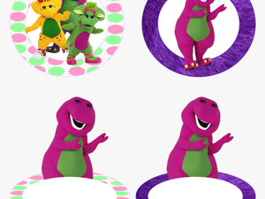 Barney Birthday Party Decorations & Name Tags 