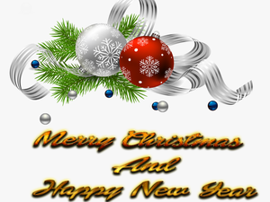 Christmas And New Year Png Photo Background - Transparent Christmas Decorations Png