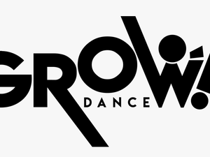 Black Text Of Grow With An Exclamation Mark - Graphic Design