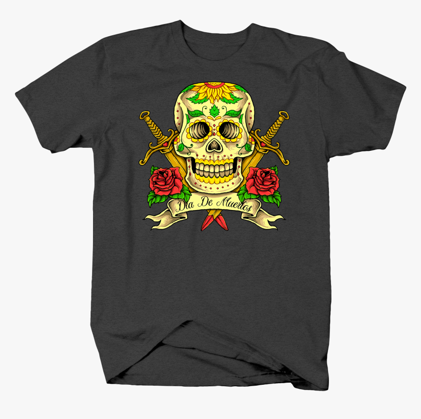 Dia De Los Muertos Sugar Skull And Swords Day Of The - Shirt