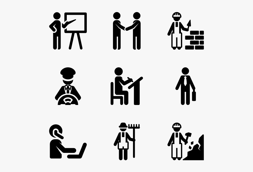 Professions Clipart Black And Wh