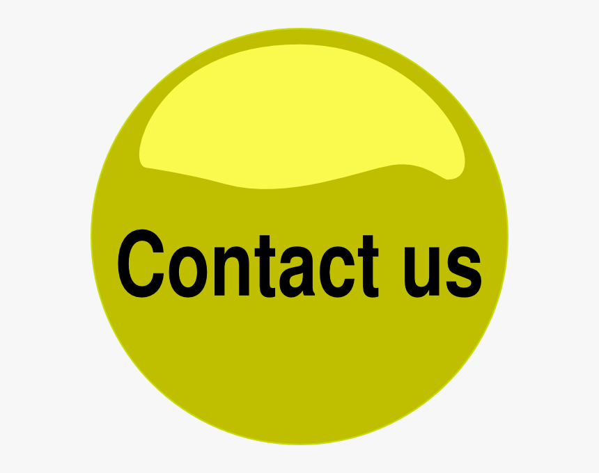 Contact Us Yellow Glossy Button Svg Clip Arts - Contact Us Clipart Png