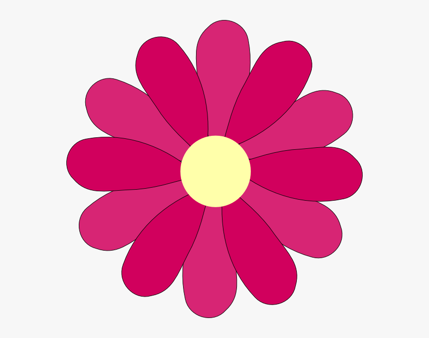 Flower Pink Clip Art At Clker - Daisy Blue Flower Clipart