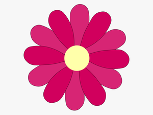 Flower Pink Clip Art At Clker - Daisy Blue Flower Clipart