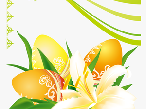 Vector Freeuse Library Easter Egg Birthday Clip Art - Easter Eggs Lily Png