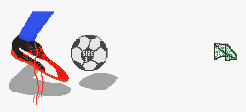 Transparent Real Football Png - Pixel Art Soccer Boot