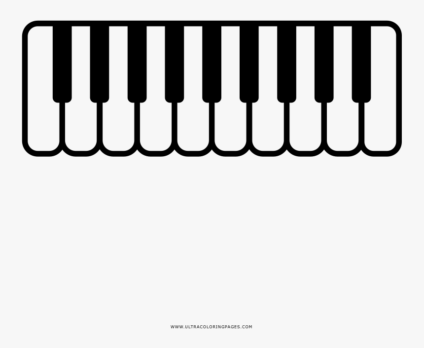 Piano Coloring Page - Musical Ke
