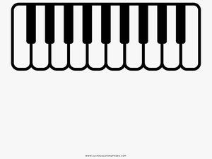 Piano Coloring Page - Musical Keyboard