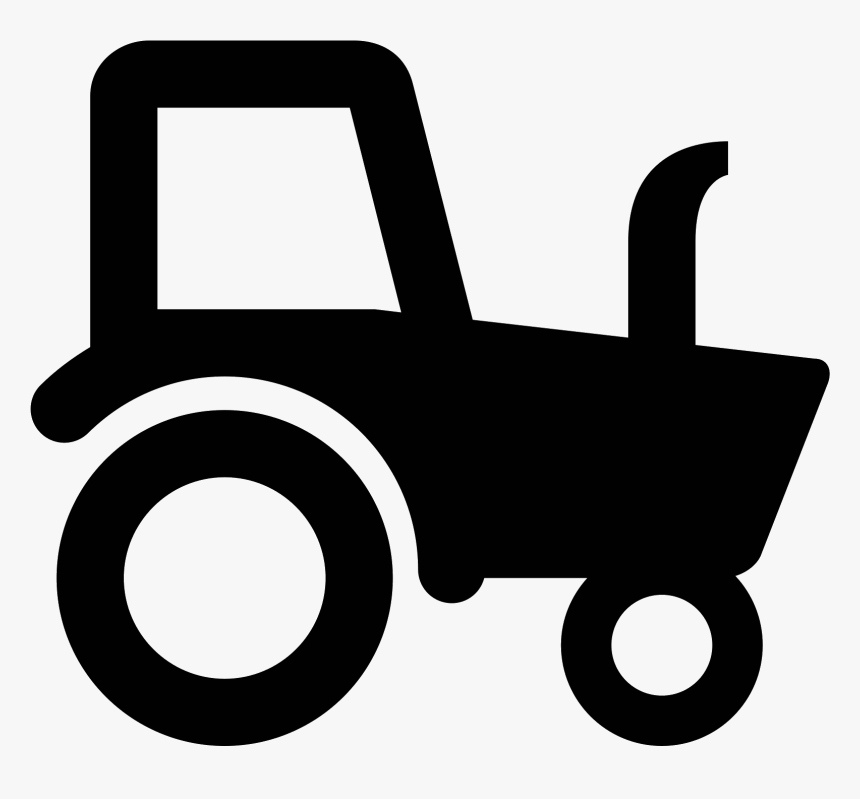 Lawn Tractor Icons - Black And W