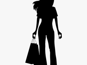 Girl With Shopping Bags Silhouette - Happy Gudi Padwa 2019