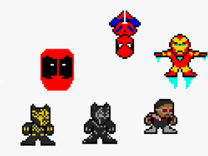 Pixel Art Marvel Heroes