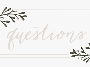 Questions-header - Calligraphy