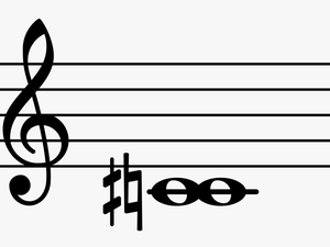Transparent Music Note Png - B5 On Treble Clef
