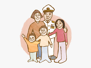 All Hands - Military Family Cartoon
