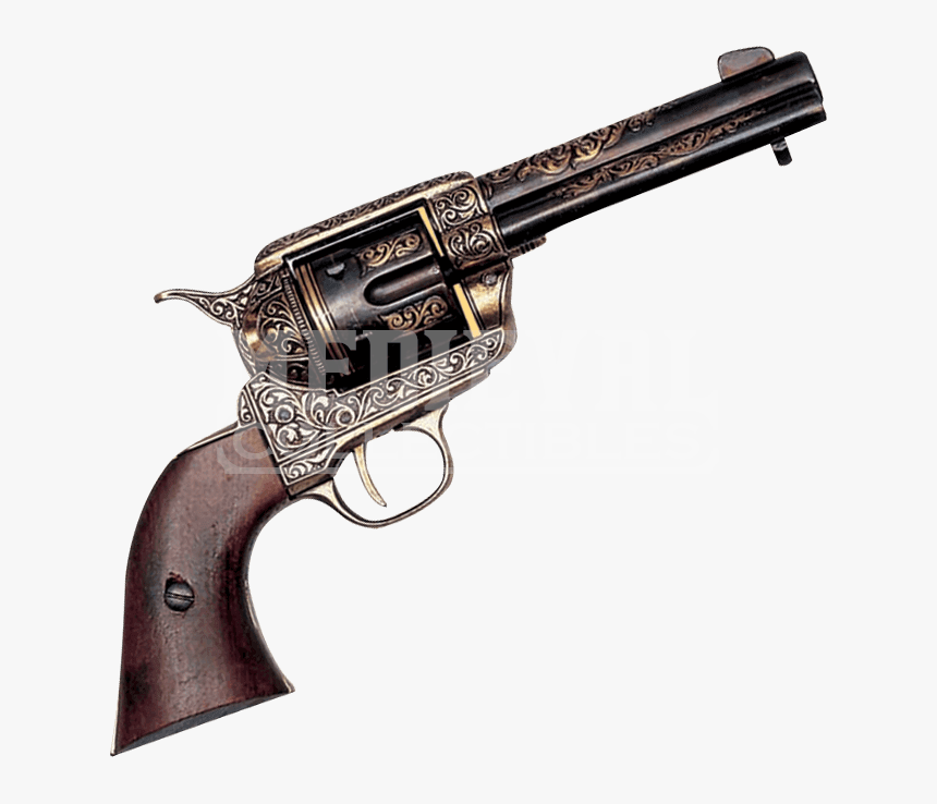 Clip Art Army Revolver Engraved 