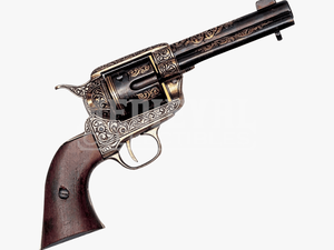 Clip Art Army Revolver Engraved - Colt 45 Peacemaker