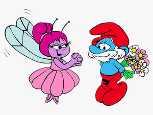Papa Smurf And Flower