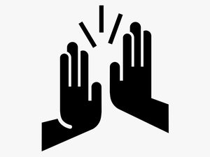 Clip Art Computer Icons Clip Art - Hand High Five Silhouette