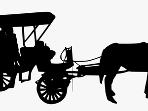 Horse And Buggy Mule Horse Harnesses Carriage - Horse Carriage Silhouette Png