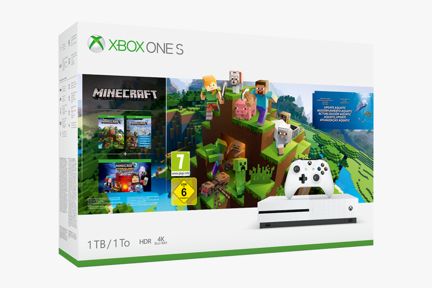Xbox One S Minecraft Aquatics Bundle 1tb
