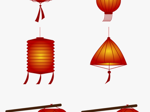 Lantern Red New Year Festive Png And Vector Image - Paper Lantern