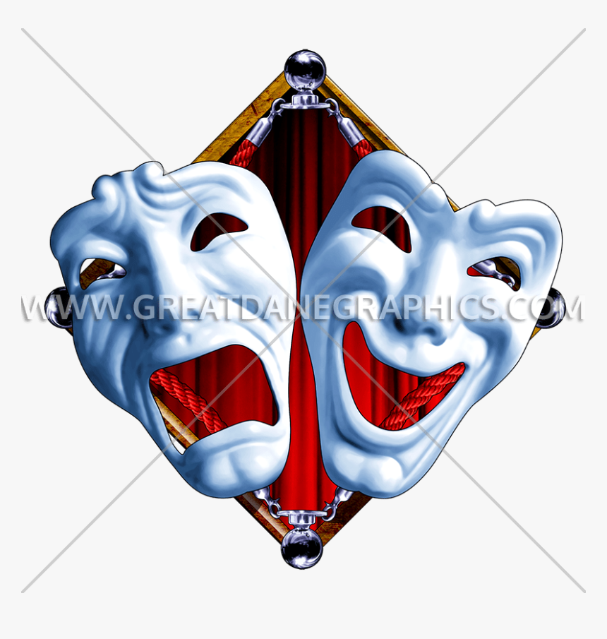 Transparent Theater Masks Clipart - Theatre Masks
