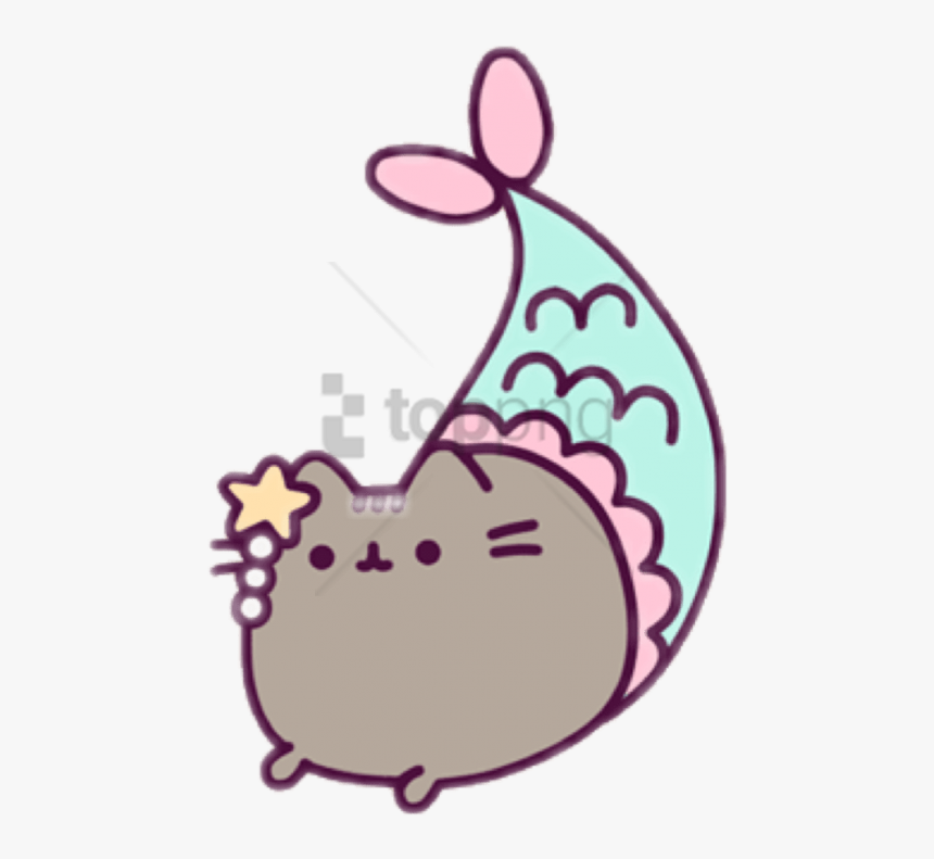 Free Png Mermaid Pusheen Coloring Pages Png Image With - Mermaid Pusheen Coloring Pages