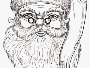 Transparent Santa Beard Png Transparent - Christmas Santa Claus Drawings
