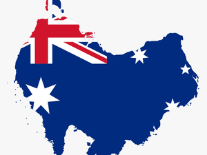 Upside-down Australia Flag Map - Australia Day 26th Jan