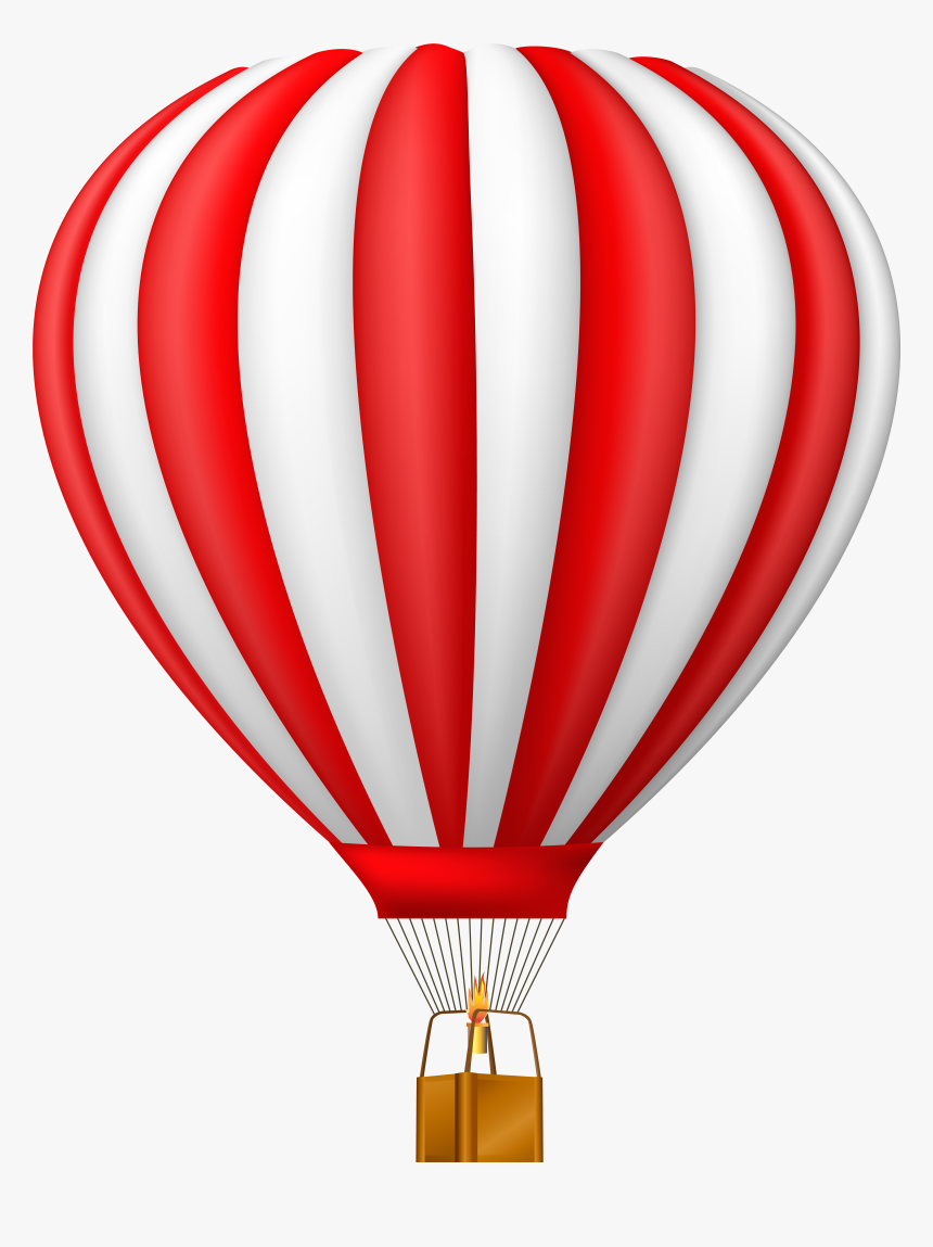 Red Hot Air Balloon Transparent Png Clip Art