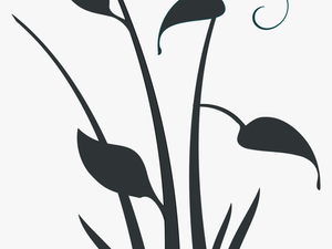 Decorative Form Clip Arts - Black And White Plant Clipart