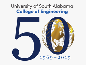 Usa College Of Engineering 50th Anniversary Logo - University Of South Alabama Logo College Of Engin